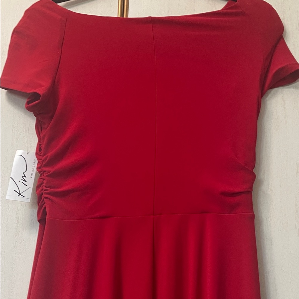 Kim Rogers Vibrant Red Midi Dress - Picture 11 of 13
